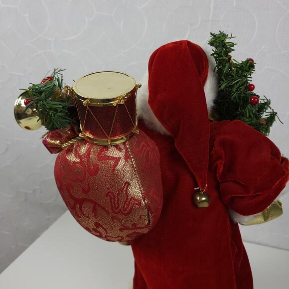 Vintage Old World Santa with Presents on Stand 17" Folk Art Santa Holiday‎ Decor - Picture 6 of 13